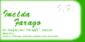imelda farago business card